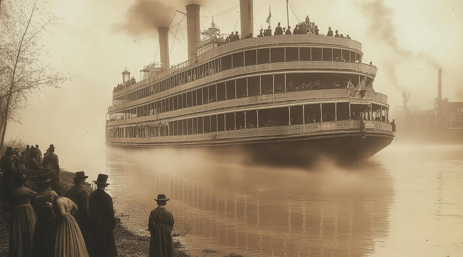 Old Steam Boat Large steamboat